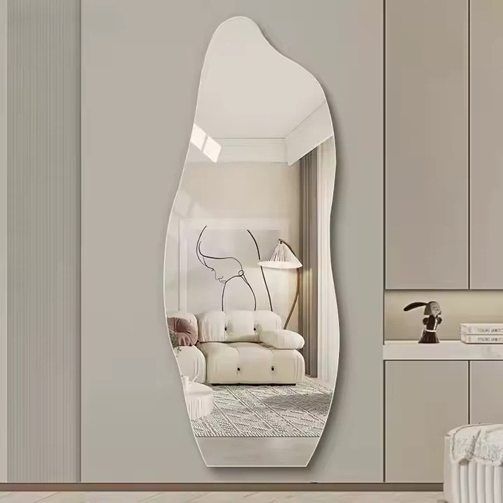 Large Frameless Bathroom Mirror
